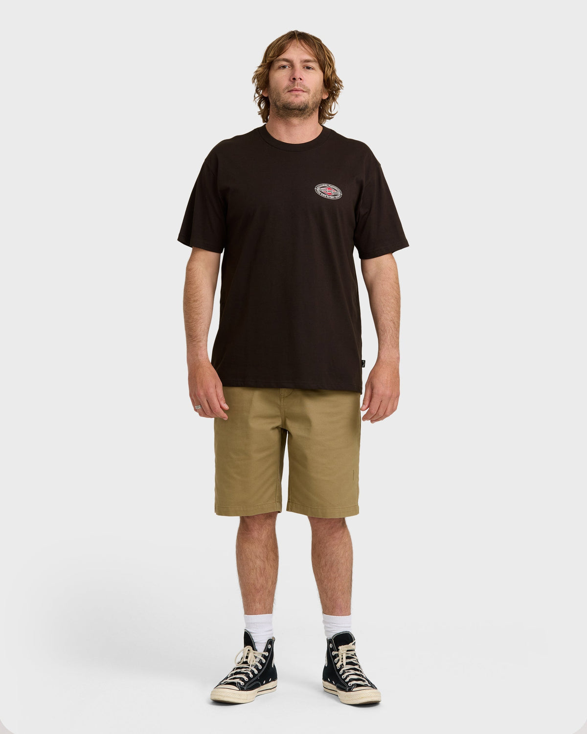 Rotor Diamond Regular Short Sleeve T-Shirt - Black Red