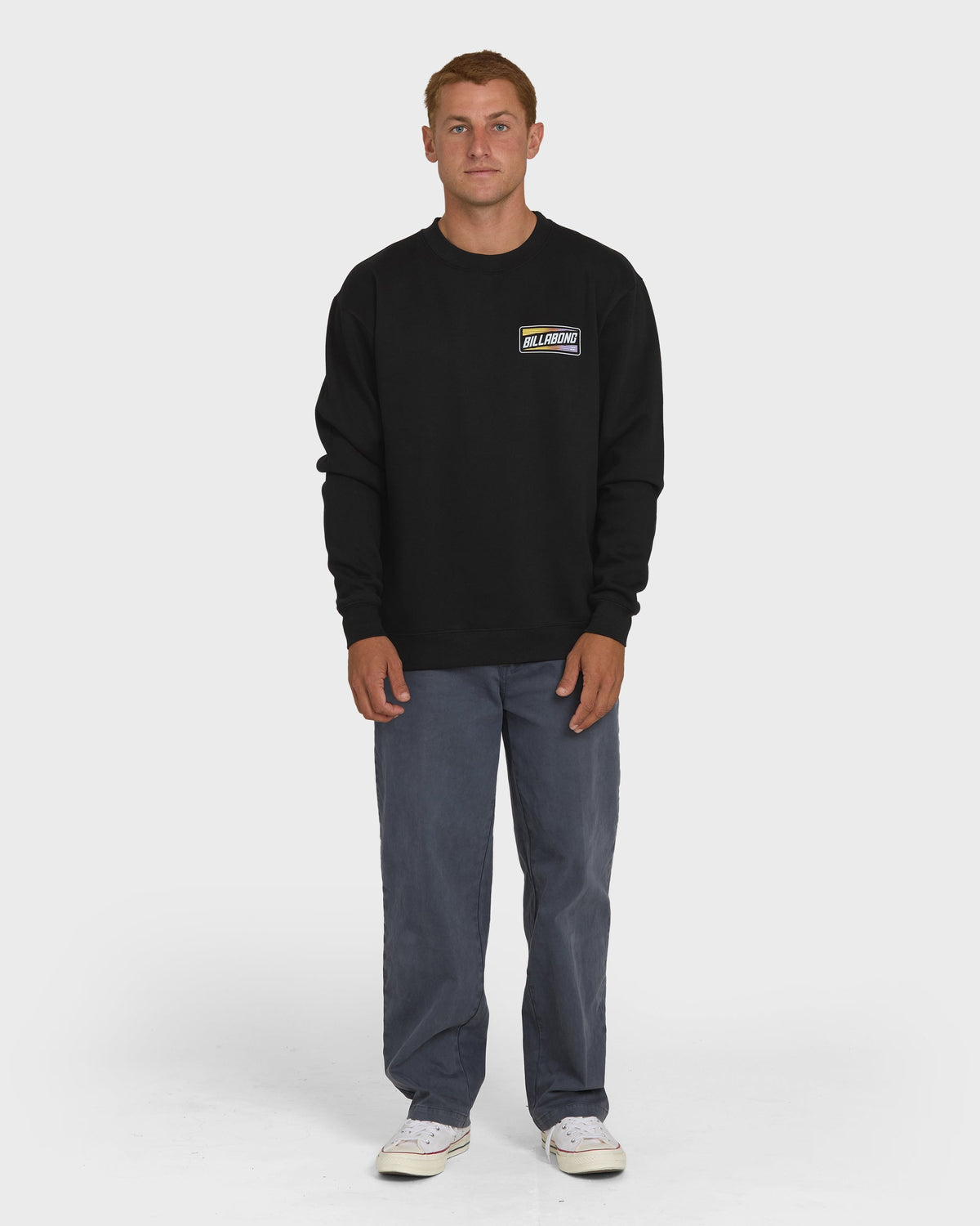Walled Crewneck Sweatshirt  - Black