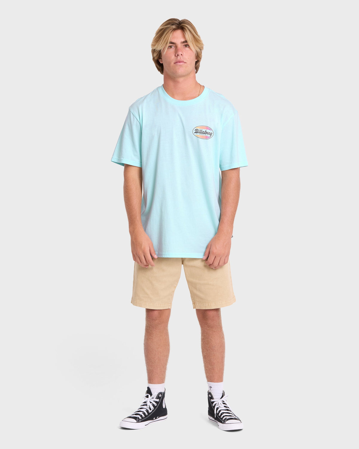 Off Duty Premium Short Sleeve Cotton T-Shirt - Coastal Blue